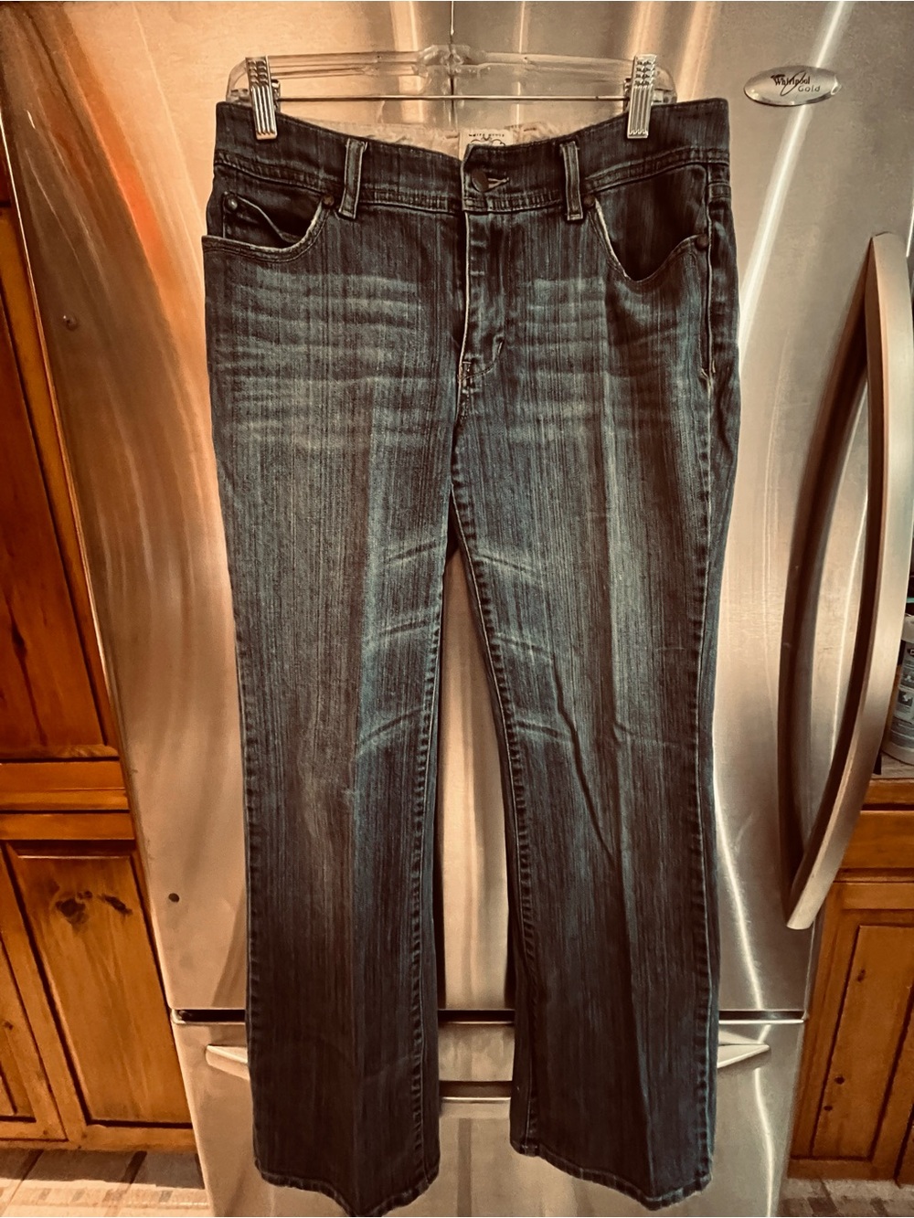 White House Black Market Women's Blue Wash Flare Jeans 8R VGUC